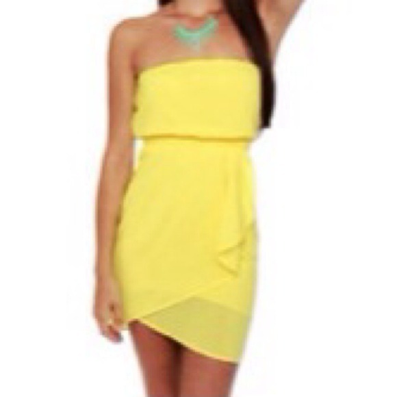 Strapless Yellow Ya Los Angeles Dress