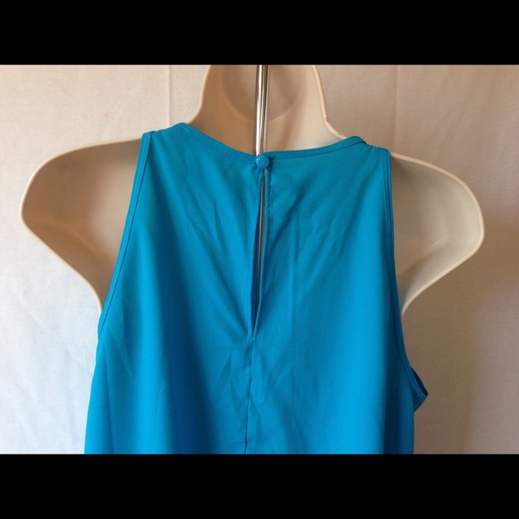 TURQOISE FISHTAIL CAGED TOP - NWT - Picture 3 of 3
