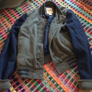 Varsity style warm jacket