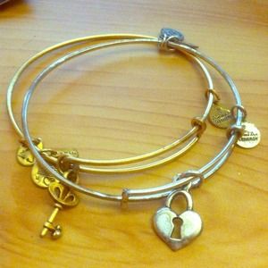 2 Alex and Ani Gold and Silver Bracelets