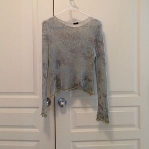 Patterned Sheer Sweater