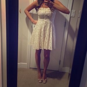 Francesca's cream lace dress