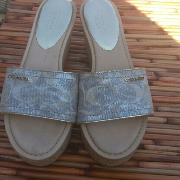 SOLD SOLD!!!!Authentic Coach Signature Wedges NWOT