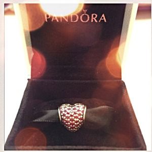 Pandora heart charm .925 ❤️ swavorski crystal