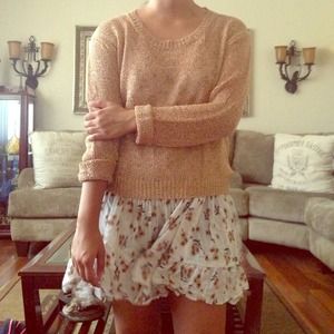Metallic copper sweater