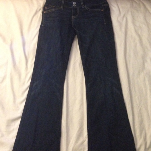 Dark wash flared jeans
