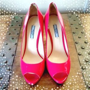 Peep-Toe Prada Pumps
