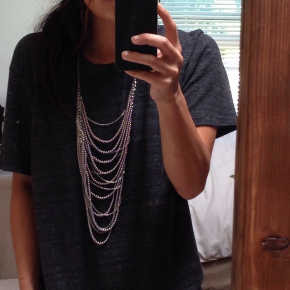 Banana Republic Silver and Pearl Chain Necklace - Picture 3 of 3