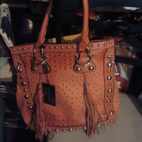 ❌SOLD❌Burnt orange leather bag!