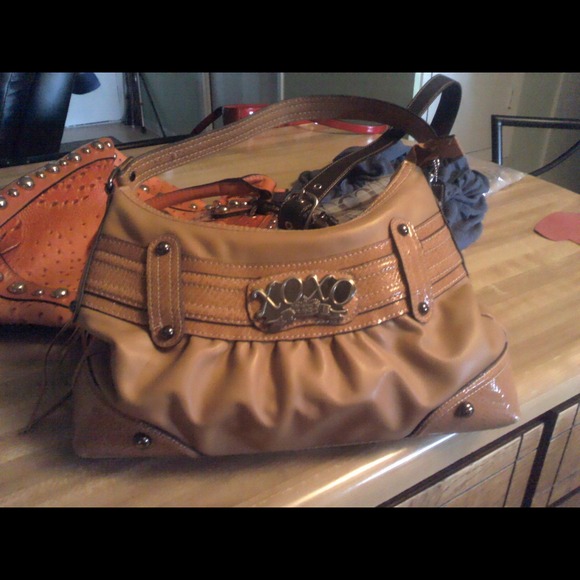 never used tan leather bag!