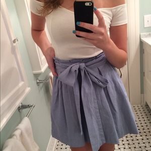 Chambray Bow Skirt