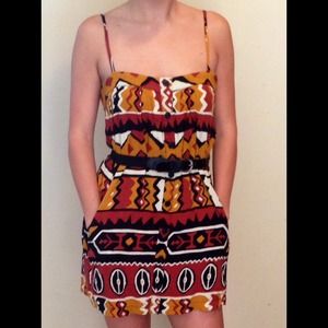 Forever 21 Aztec dress w/ black belt