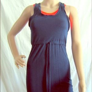 ASOS Midi Tank Dress with Mesh Underlayer