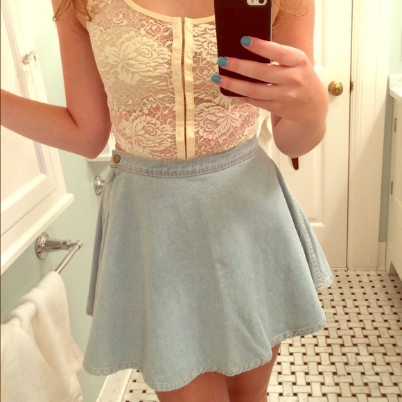 AA circle skirt AND lace corset top