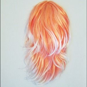 Elura Elite Collection Wig in Orange w/ White Tips