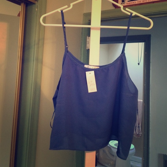 Blue Sheer Crop top