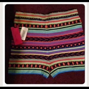 Forever 21 Aztec high waste knit shorts