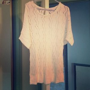 Eggshell tunic sweater