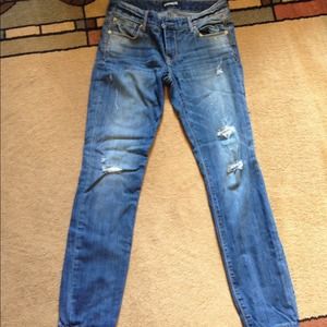 Express distressed boyfriend jeans size 8 regular