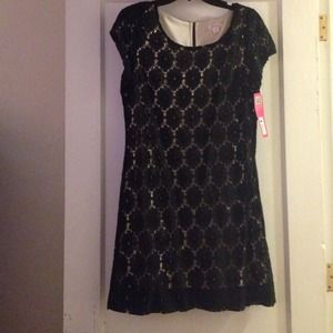 Black lace dress!