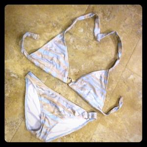 👙 light blue, great & metallic bikini 👙