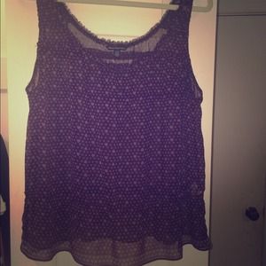 Sheer Purple Heart Tank Top