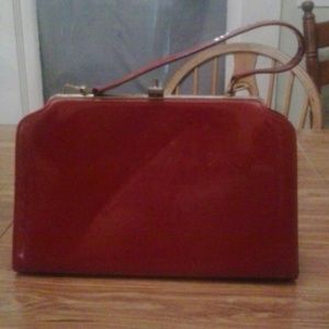 Red clunched purse