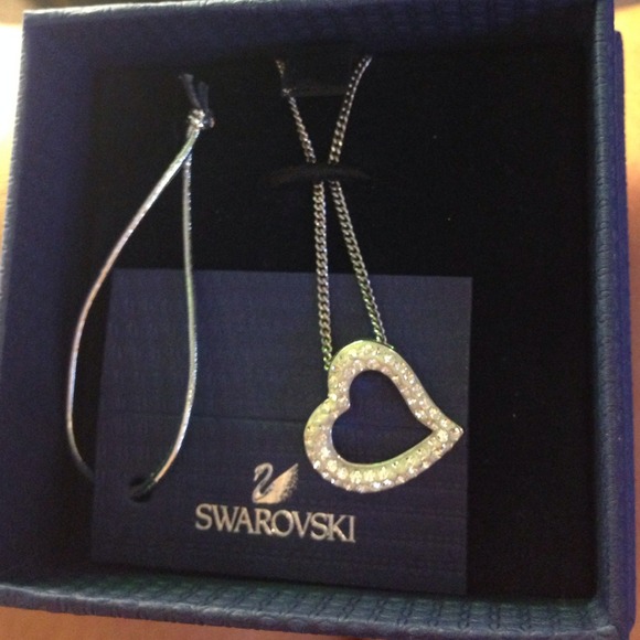 Reversible Swarovski heart necklace