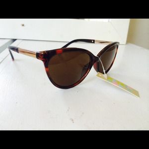 Cat Eye Glasses w Gold Accents