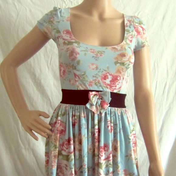 ZARA Floral Print Dress with Open Back