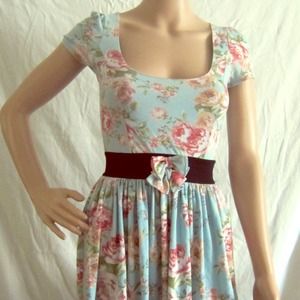 ZARA Floral Print Dress with Open Back