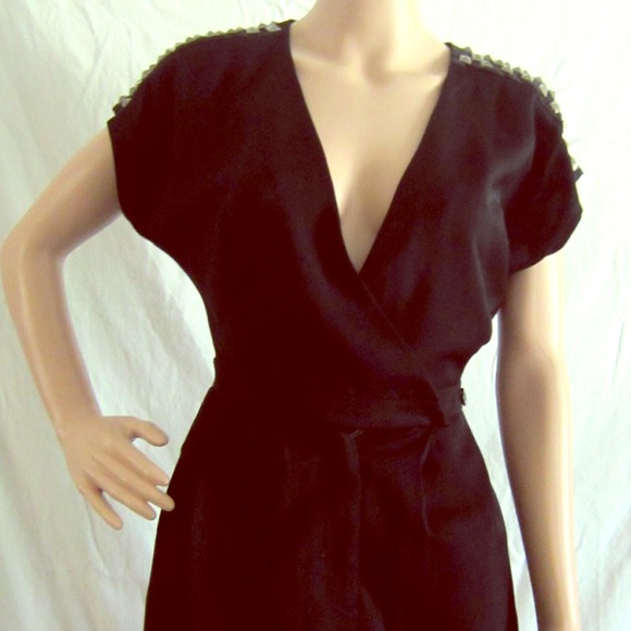 Silky Romper with Studded Shoulders