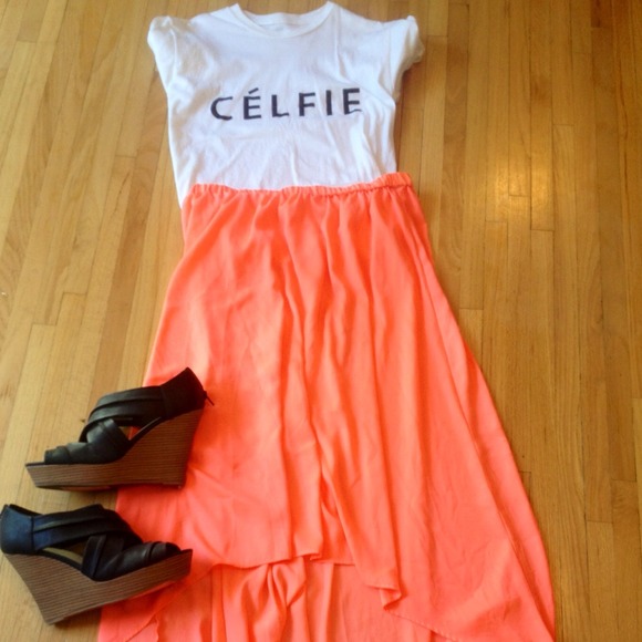 High low chiffon skirt