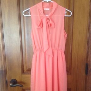 Peach Bow Dress