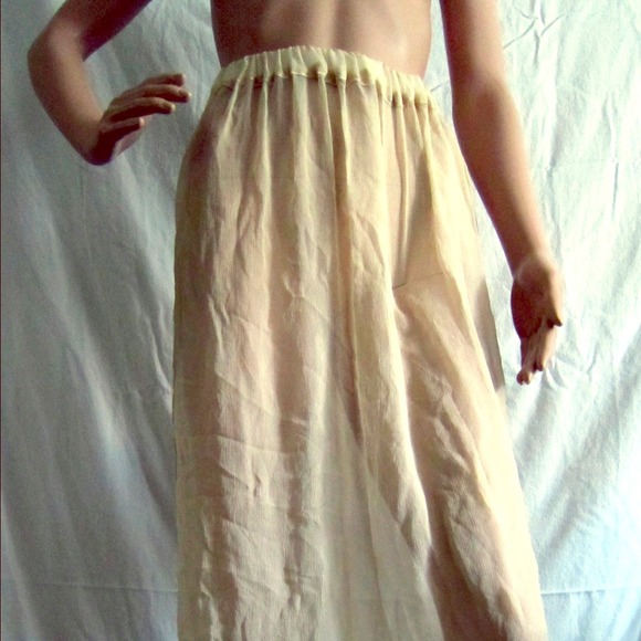 Handmade Silk Chiffon Sheer Maxi Skirt