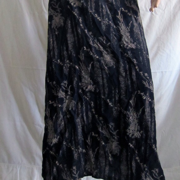 Handmade China Silk Maxi Skirt with Bamboo Pattern - Picture 2 of 2