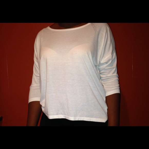 White High-Low F21 top - Picture 1 of 2