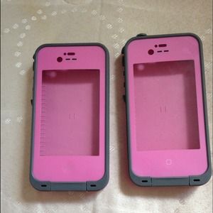 Two pink life-proof cases :)