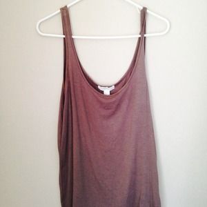 Brown slouchy tank.