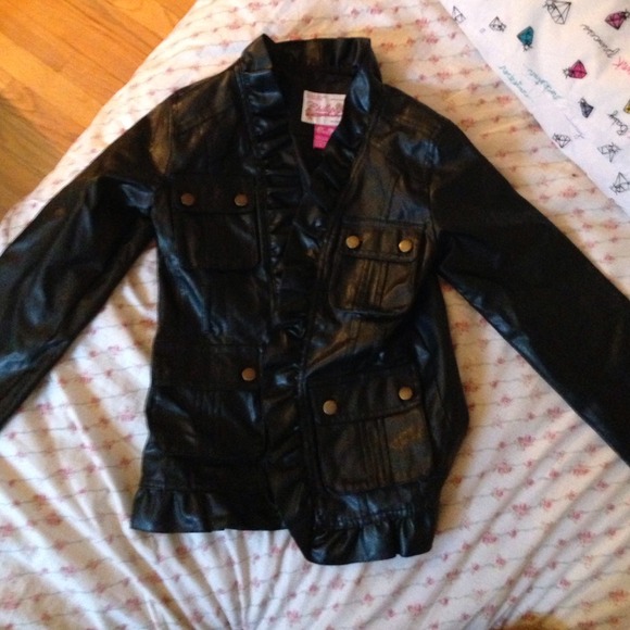 Juniors pleather jacket