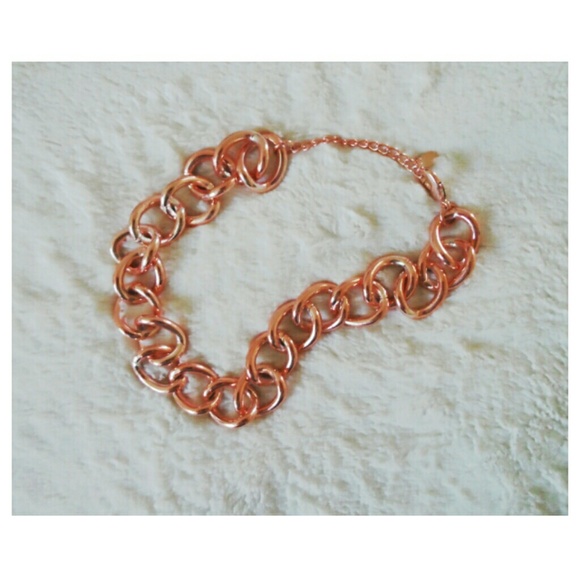 🚫 SOLD 🚫 ZARA Chunky Chain Necklace ● Rose Gold - Picture 2 of 4