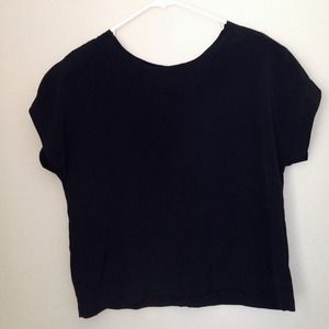 Simple black crop top.