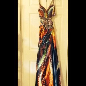 Jasz Couture Multicolor Gown