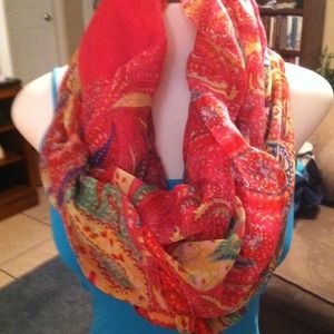 Colorful infinity scarf