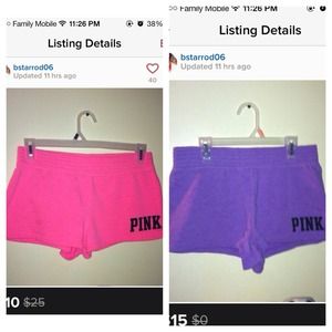 2 Victoria secret comfy shorts bundle