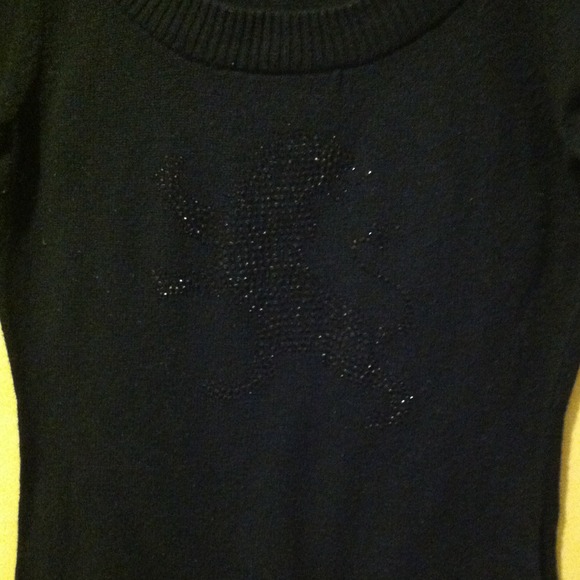 Express Shoulder Ruffle Sweater w/Signature Lion - Picture 2 of 3