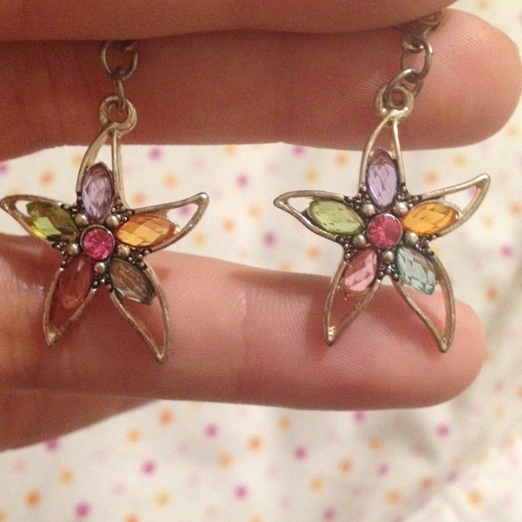 Starfish colorful earrings
