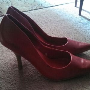 Fire Red Pointed Toe Heel