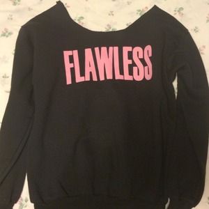 Beyonce "Flawless" Wide neck slouchy sweatshirt