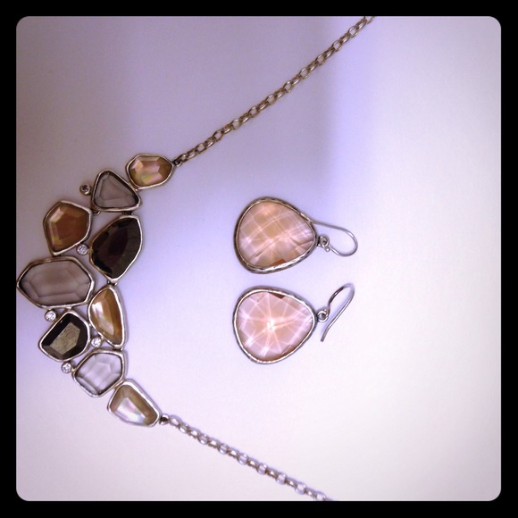 Earrings and necklace